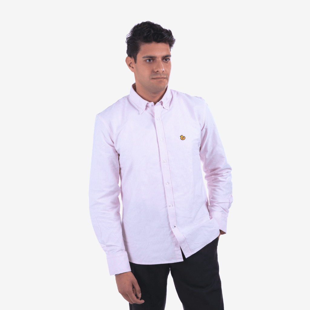 Camisa Oxford Rayas rosas