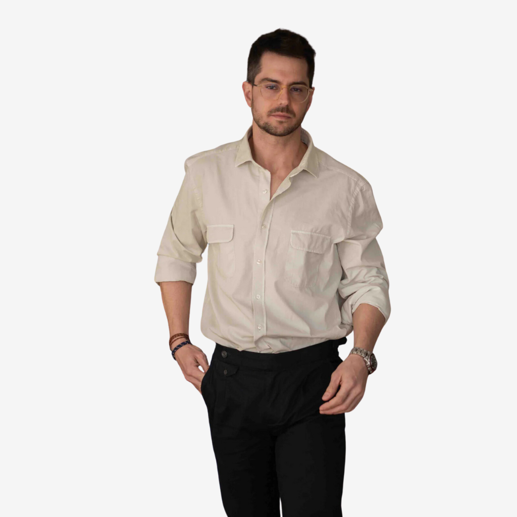 Camisa Beige Elegance