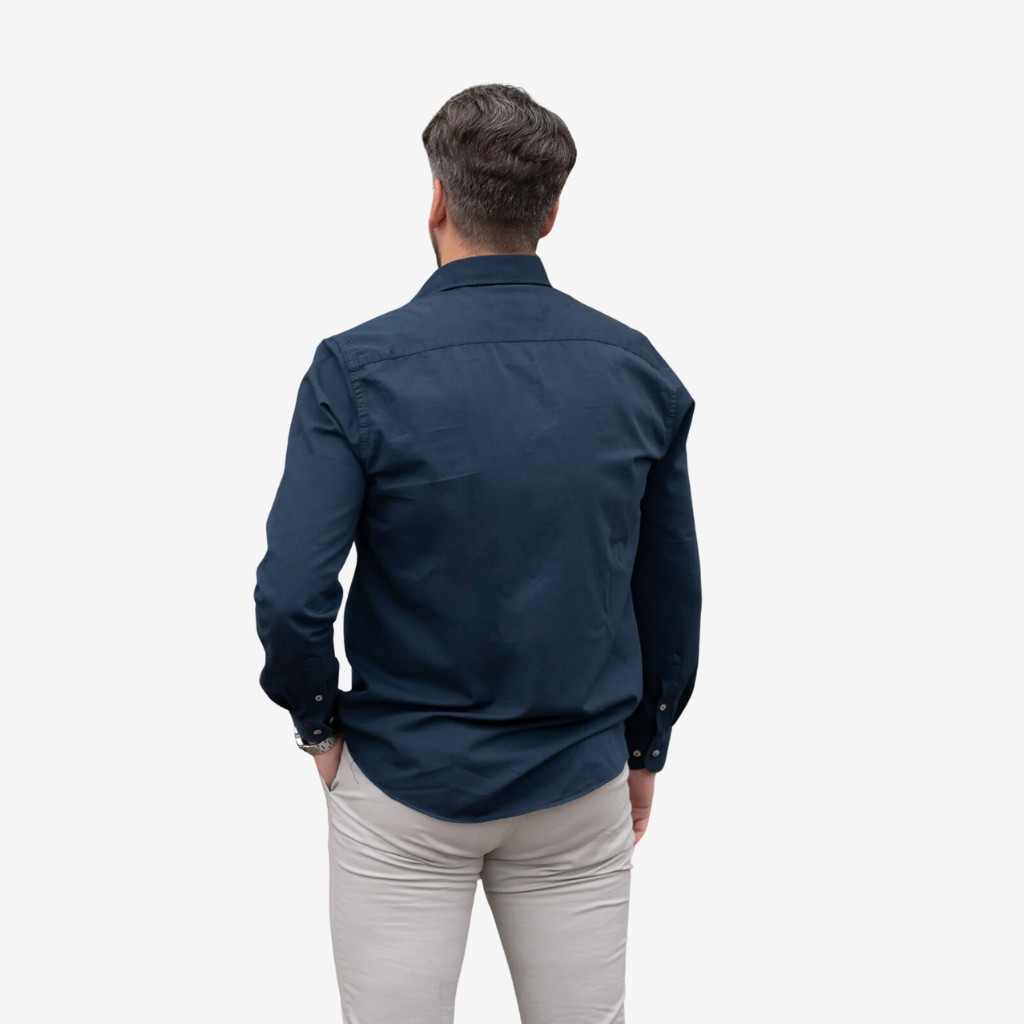 Camisa Azul Marino Elegance